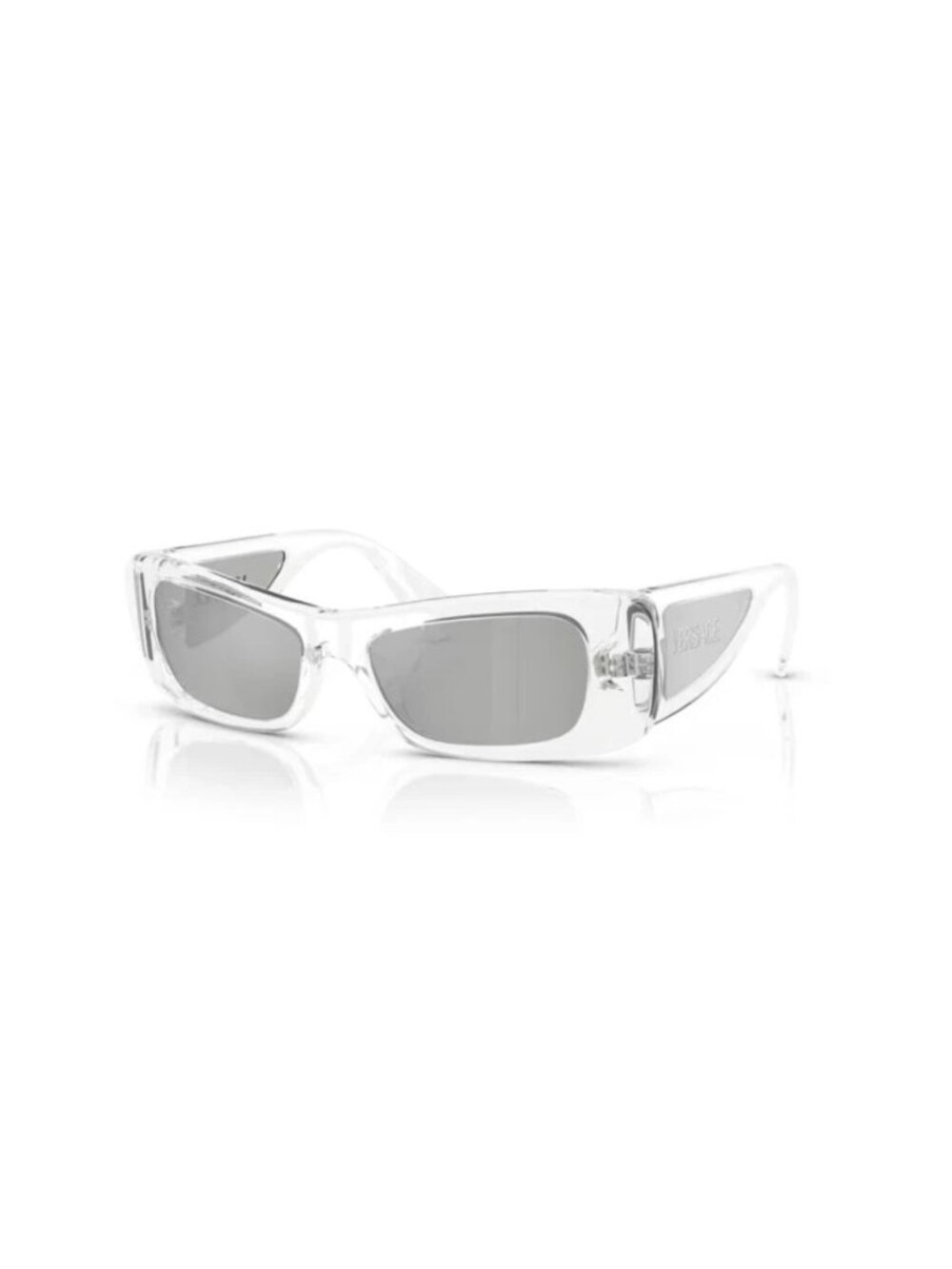 Versace VE4481 148/8V Crystal/Clear mirror Silver 80 Cat-Eye Women's Sunglasses